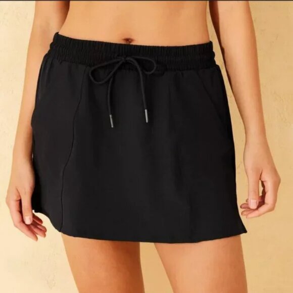 Women's High Waist Swim Board Skirt - Shade & Shore™ Black XL 16 - Picture 1 of 5